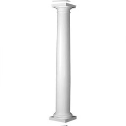 Elegant white column sample showcasing classical architectural design, featuring a smooth finish and decorative top, ideal for enhancing elegance in any space. Perfect for design inspiration.